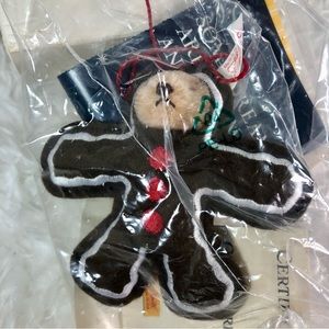NWT STEIFF MOHAIR GINGERBREAD MAN BEAR ORNAMENT LMTD ED